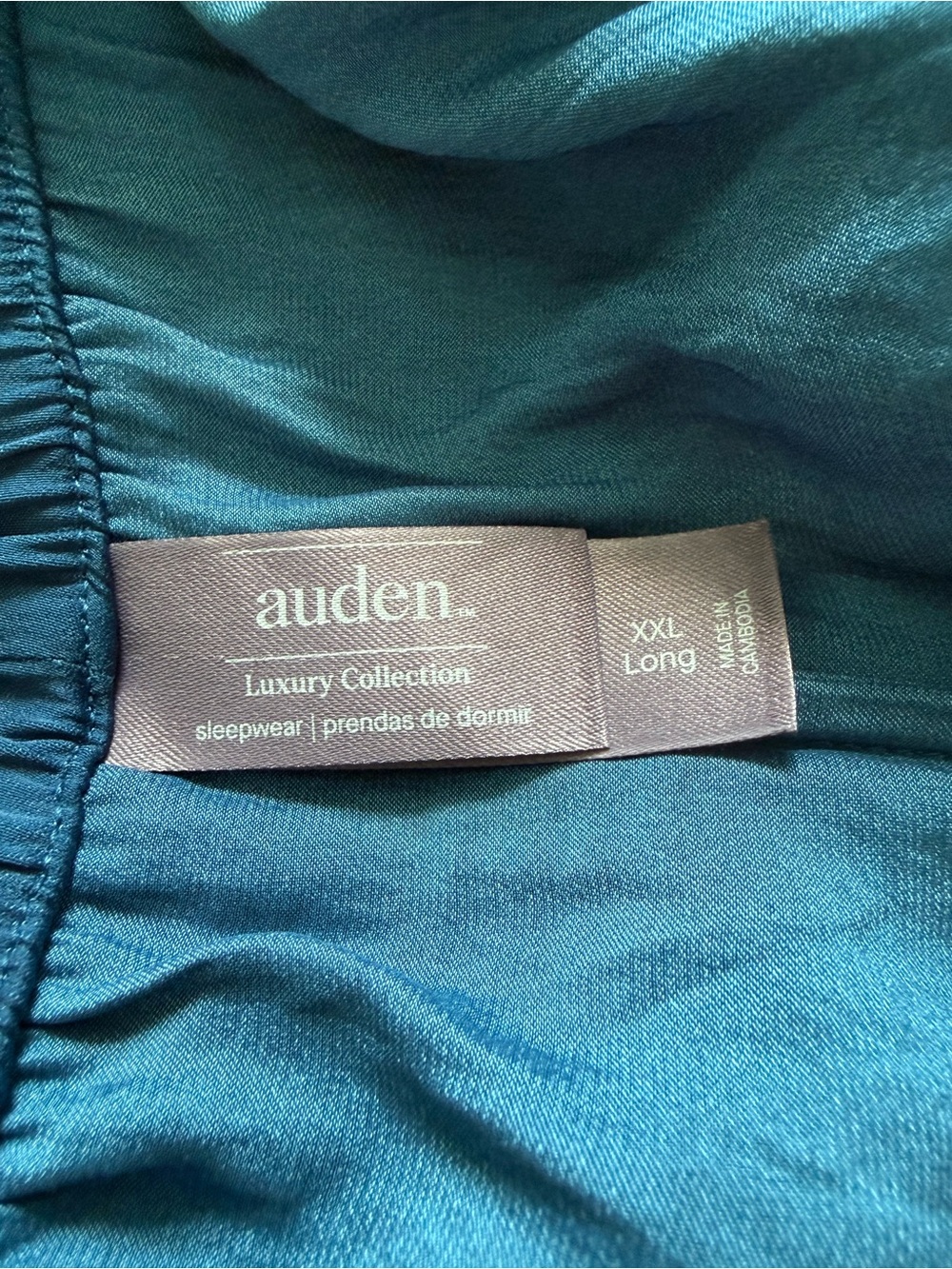 Auden Women’s Teal Blue silky Pajama Pants - Picture 3 of 5